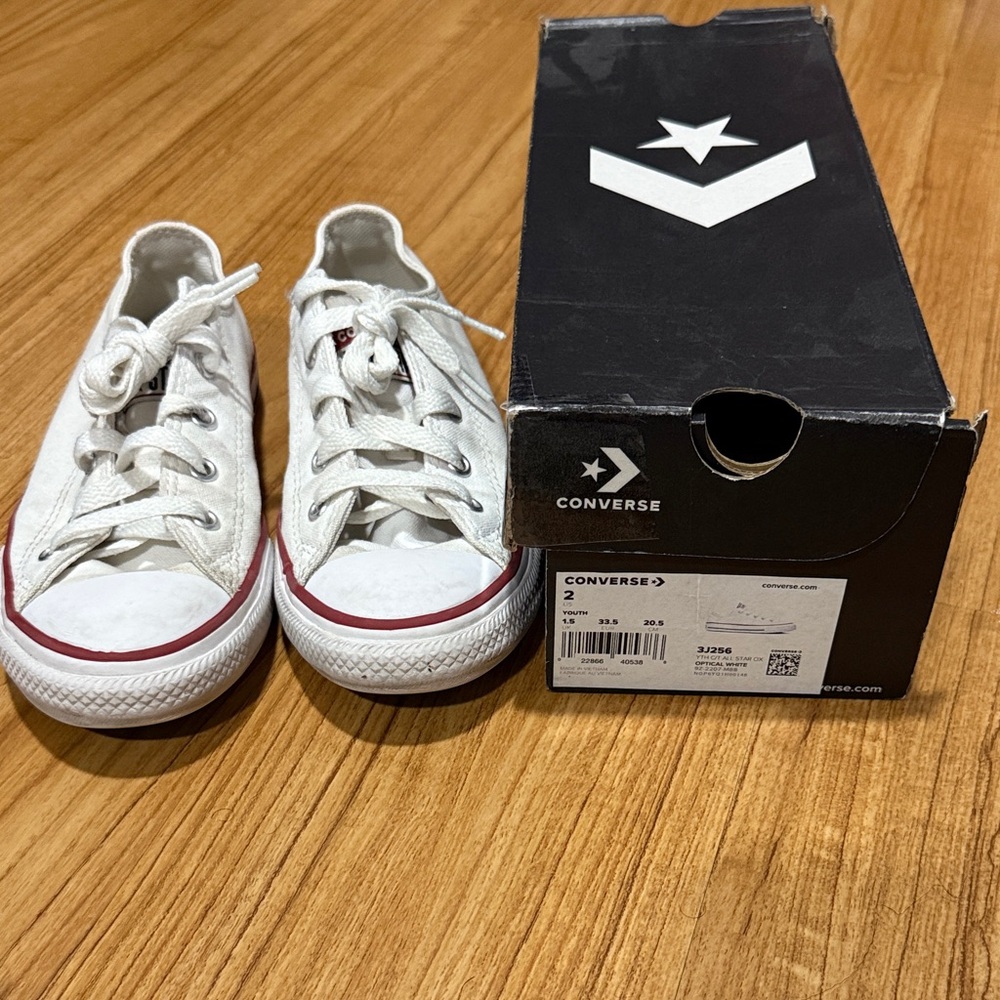 Converse Kids White Low-Top Sneakers